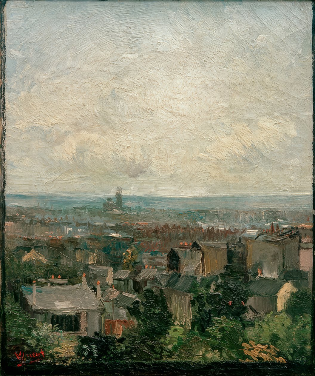 Vista de los tejados de París de Vincent van Gogh
