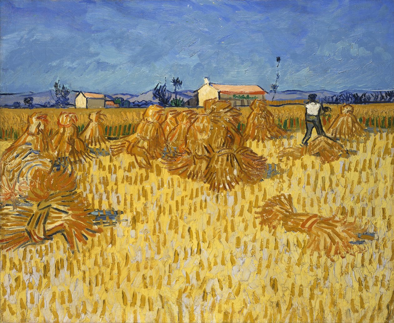 Cosecha de maíz en Provenza de Vincent van Gogh