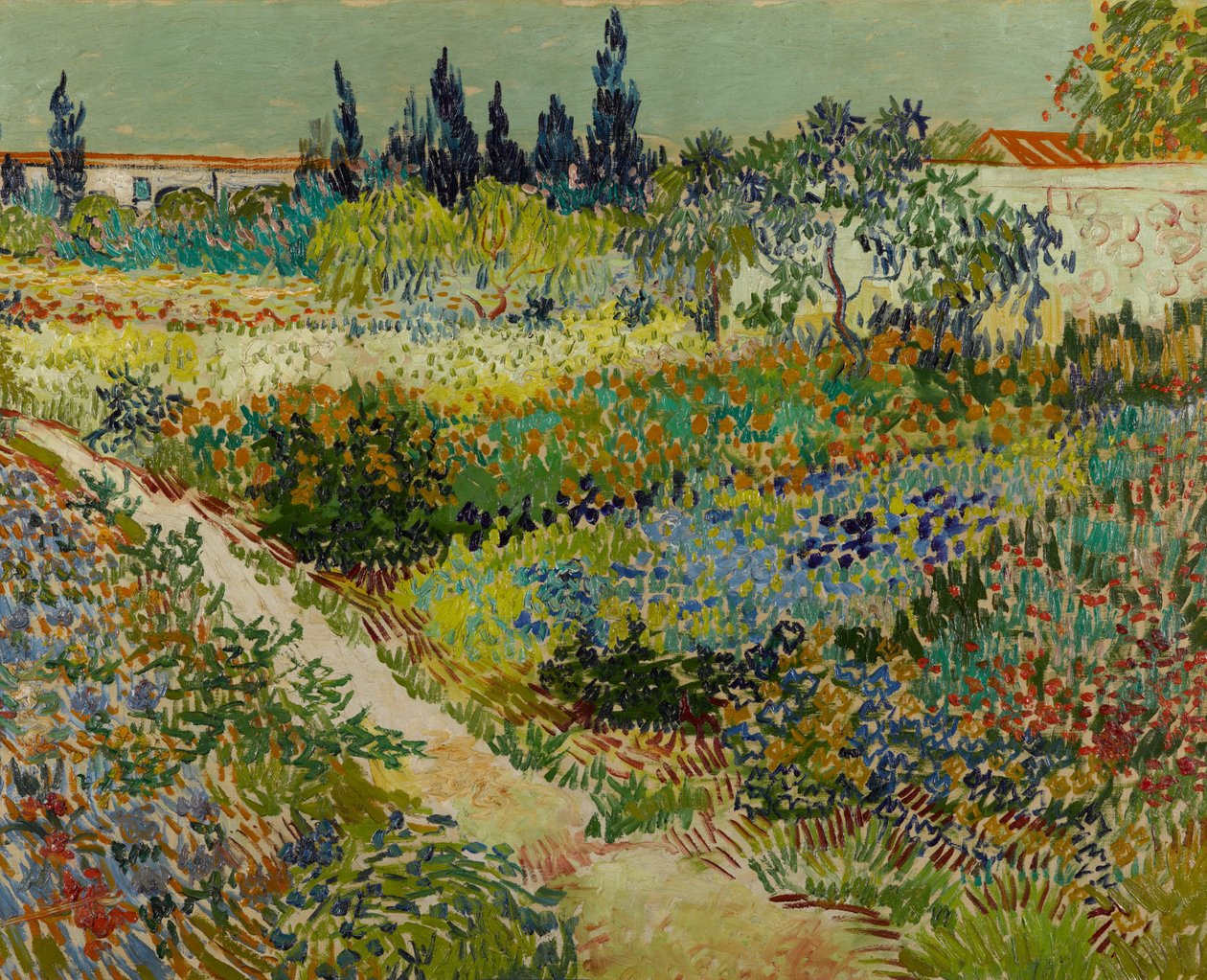 Jardín en Arles de Vincent van Gogh