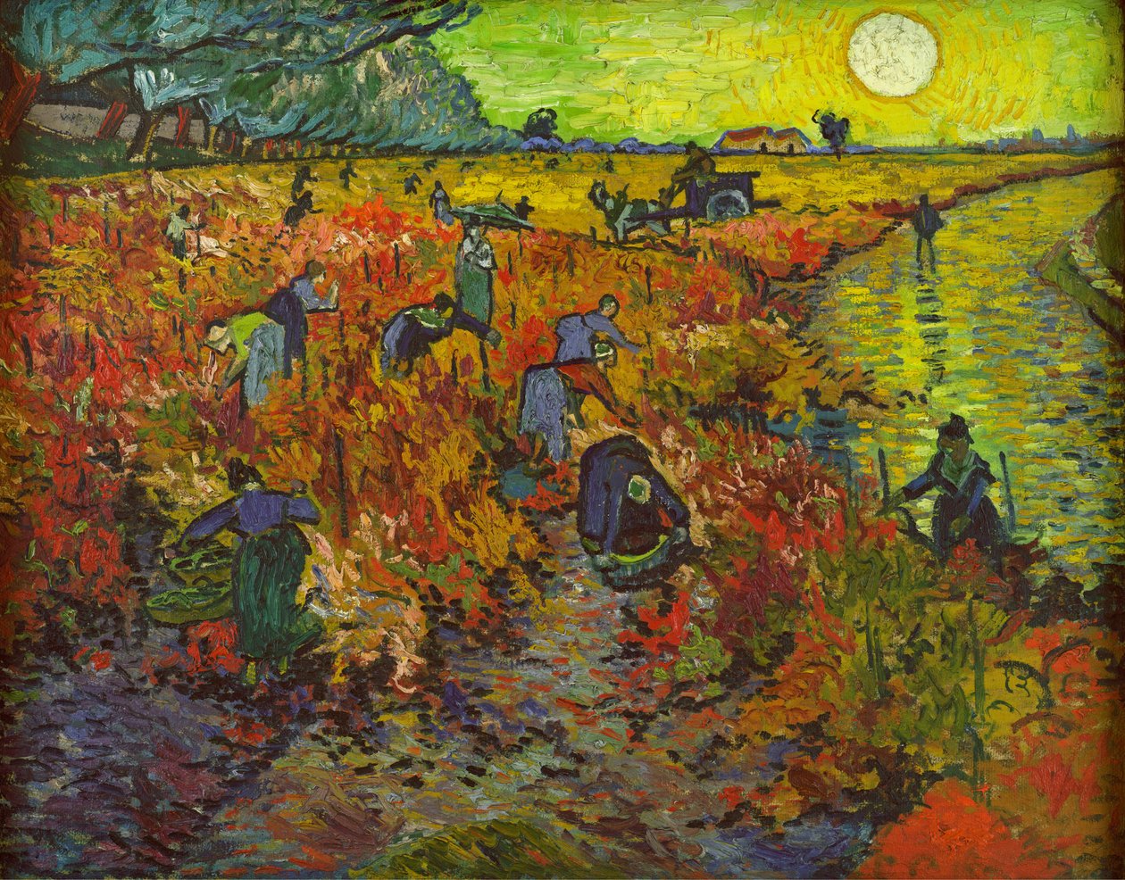 Viñedo rojo en Arles de Vincent van Gogh