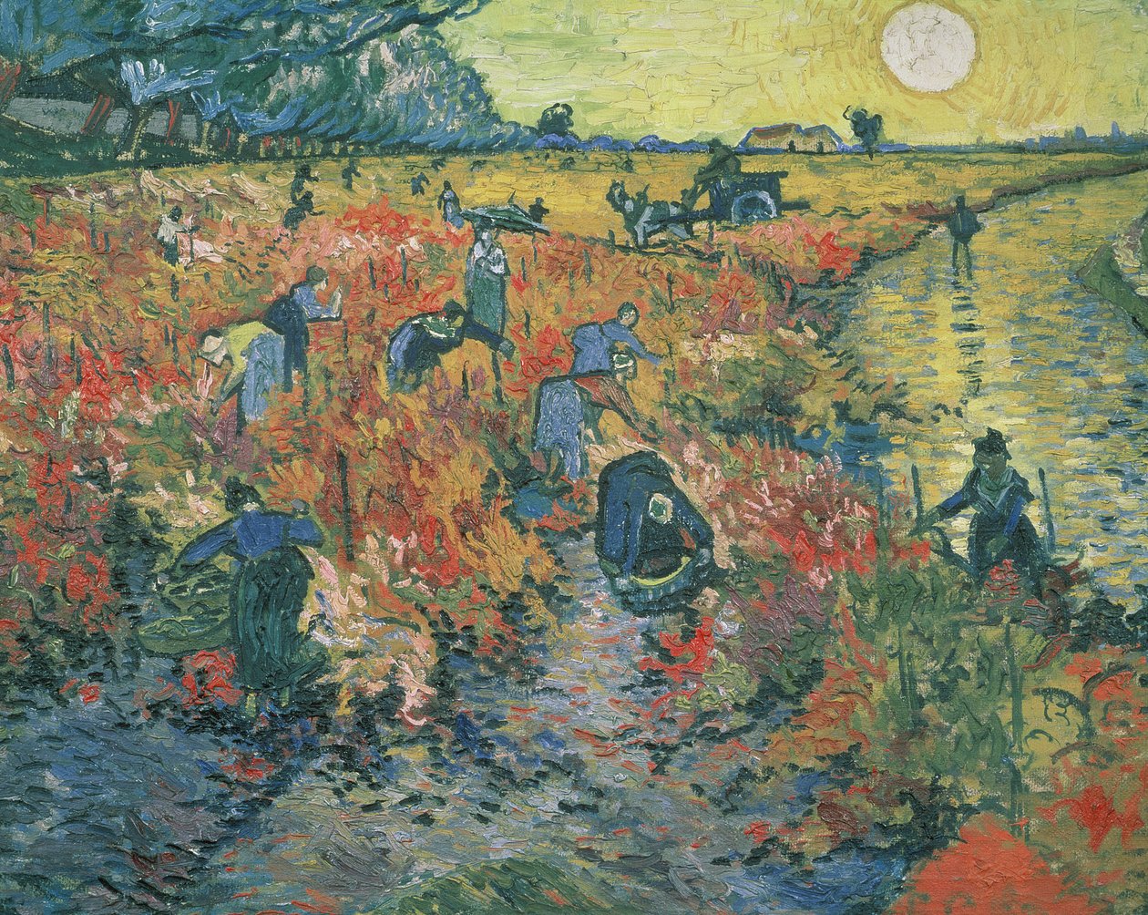 Viñedos rojos en Arles, 1888 de Vincent van Gogh