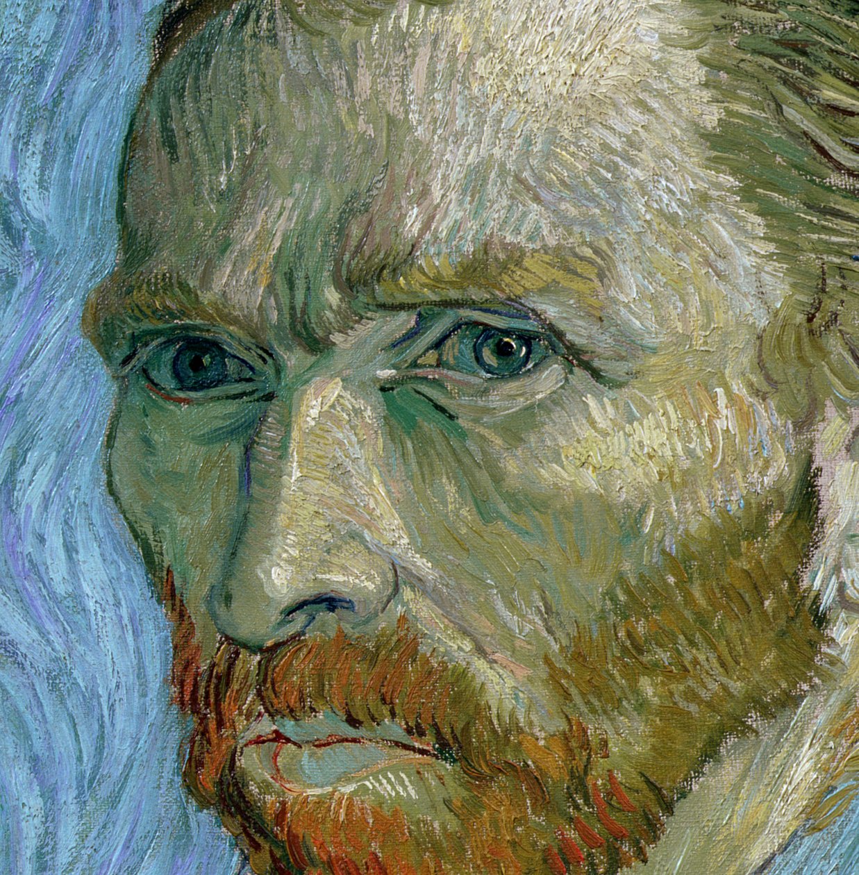 Autorretrato, 1889 (detalle) de Vincent van Gogh