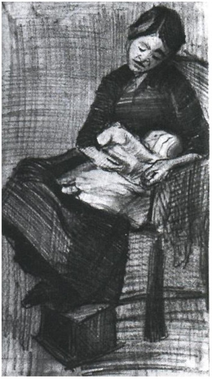 Sien amamantando a un bebé F1063 Vincent van Gogh de Vincent van Gogh