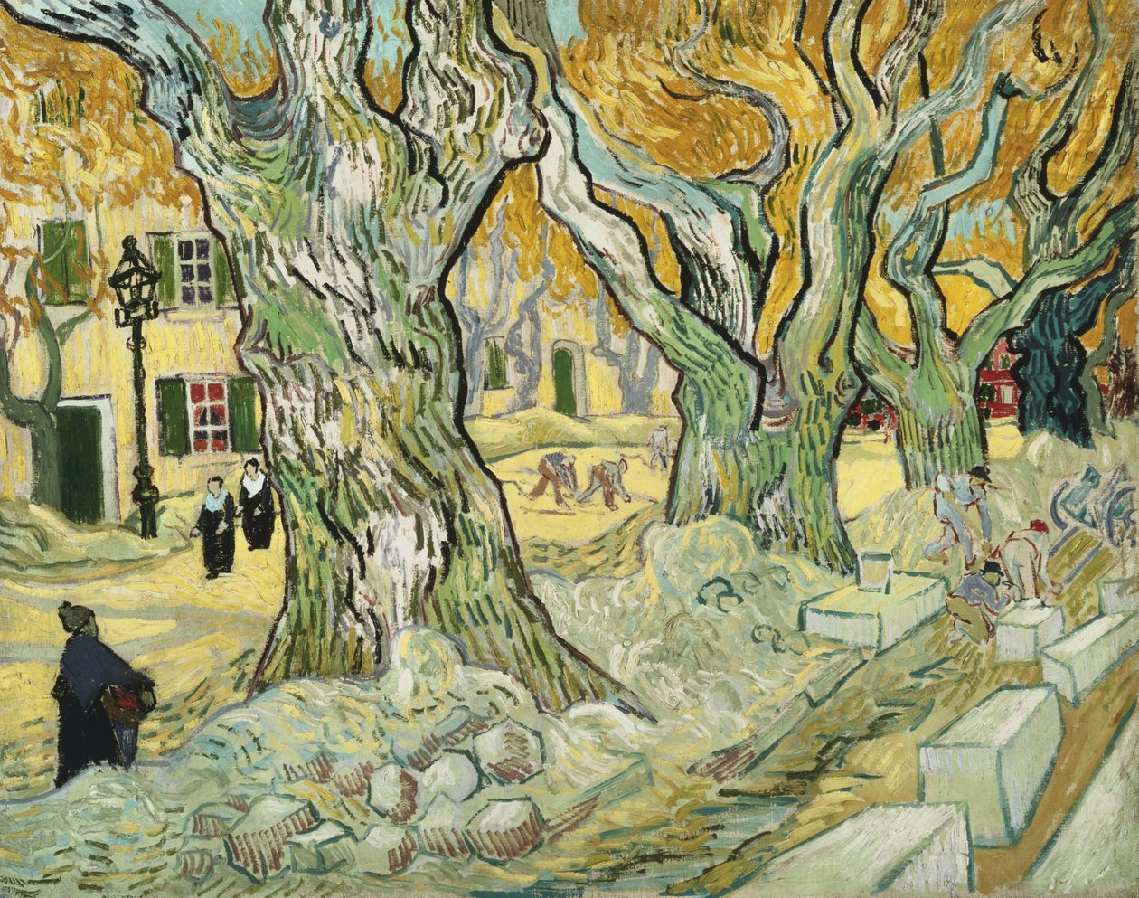 Los reparadores de caminos de Vincent van Gogh