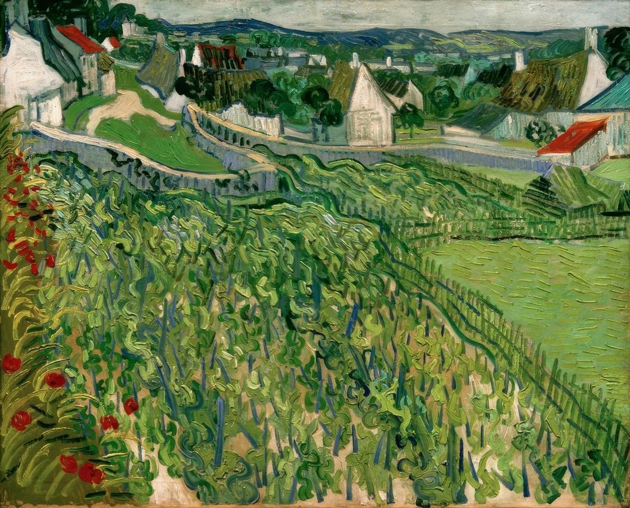 Viñedos con vista a Auvers de Vincent van Gogh