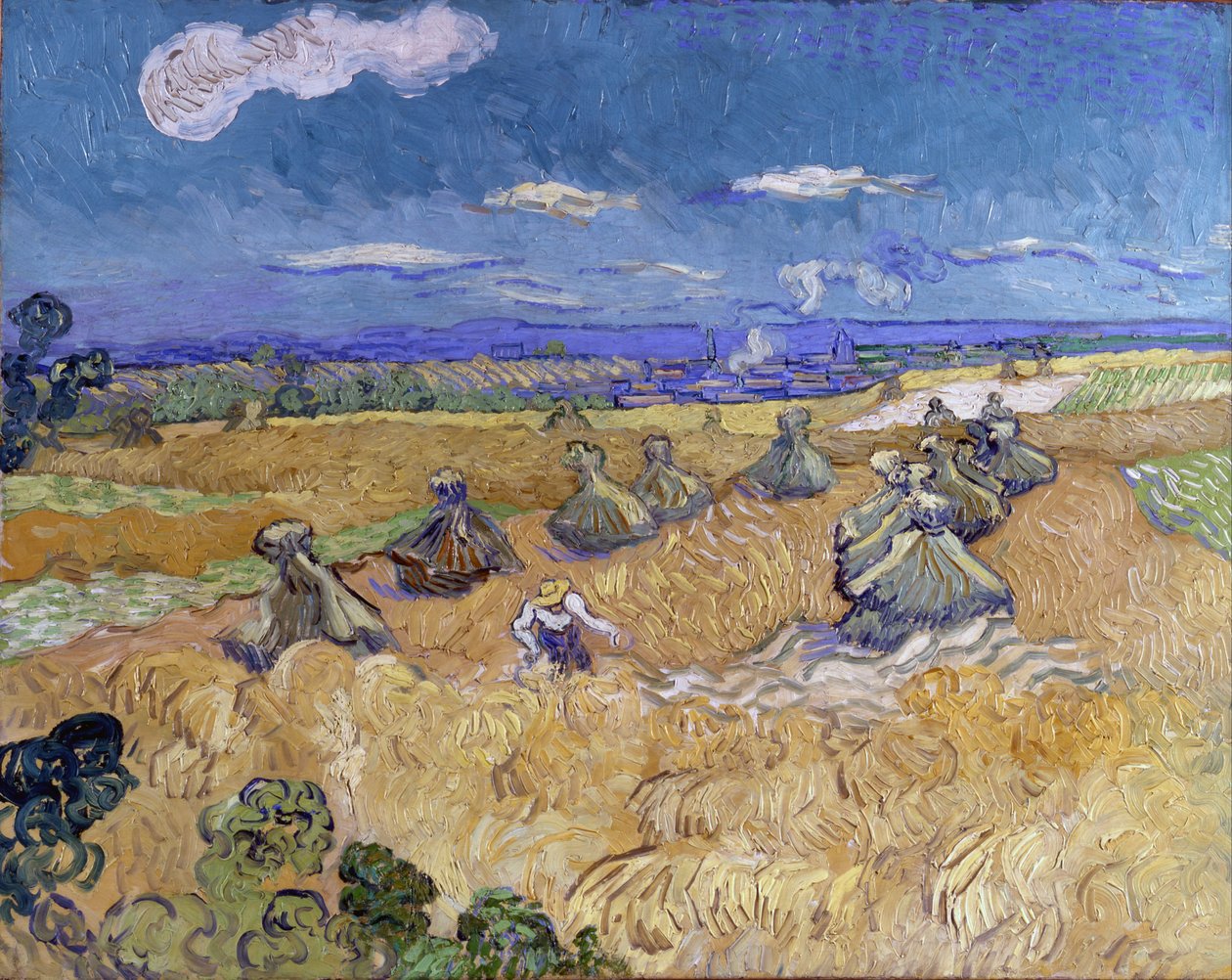 Campos de trigo con segador, Auvers de Vincent van Gogh
