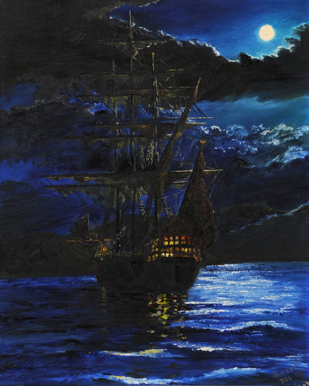 Galeón anclado de Vincent Alexander Booth