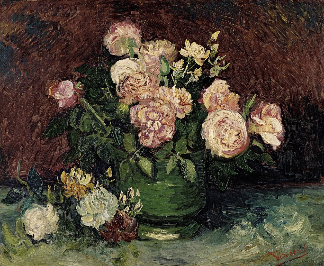 Rosas y peonías, 1886 de Vincent van Gogh