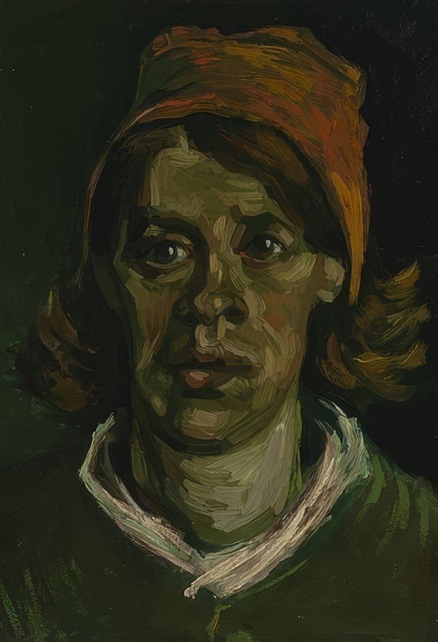 Cabeza de una mujer. Nuenen, abril de 1885 de Vincent van Gogh