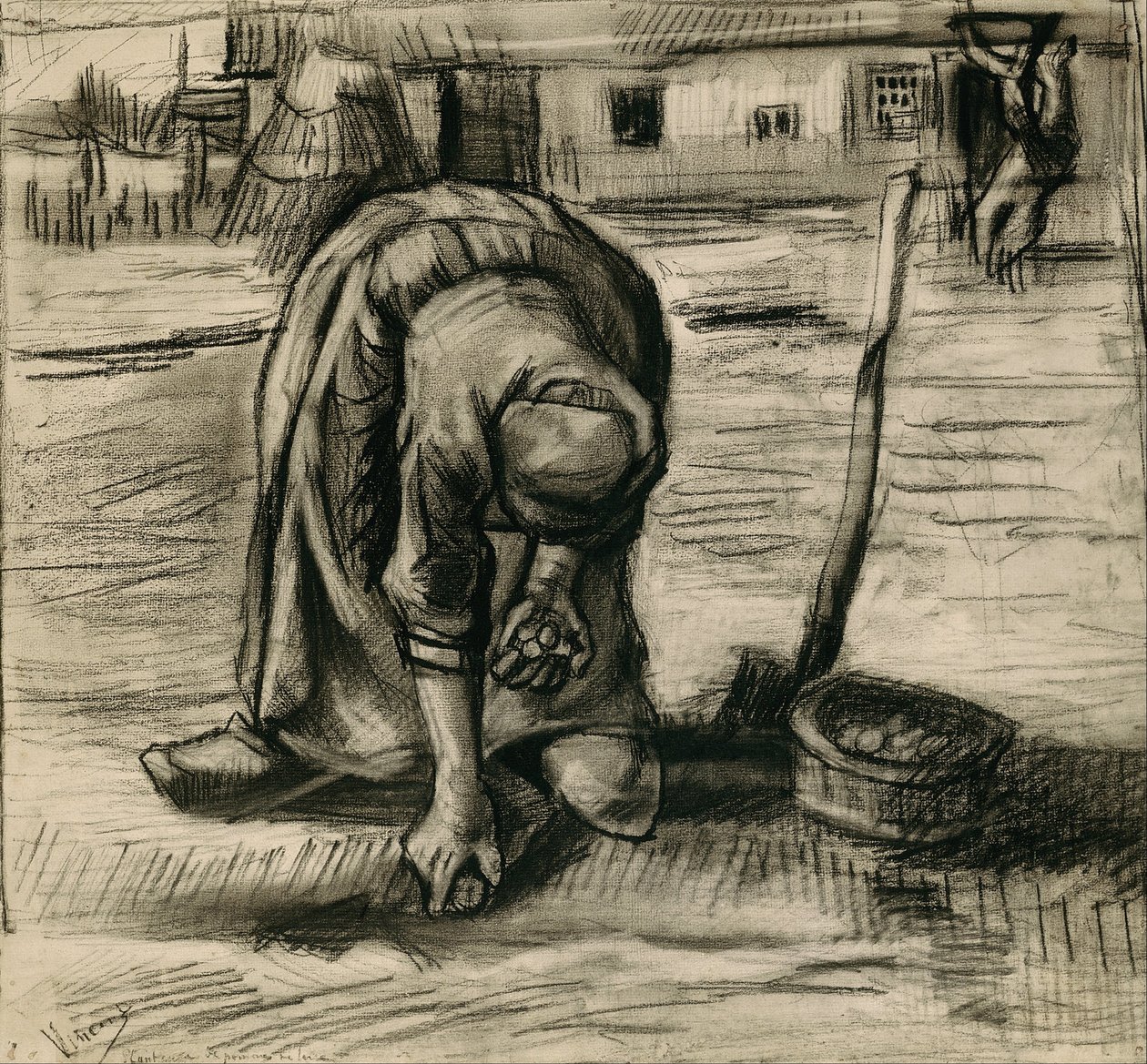 Campesina Plantando Patatas de Vincent van Gogh