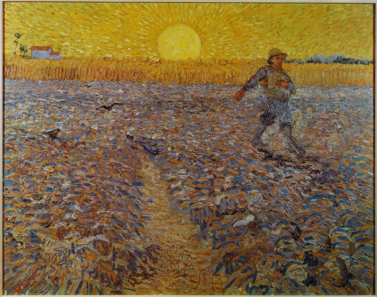 Sembrador al atardecer de Vincent van Gogh