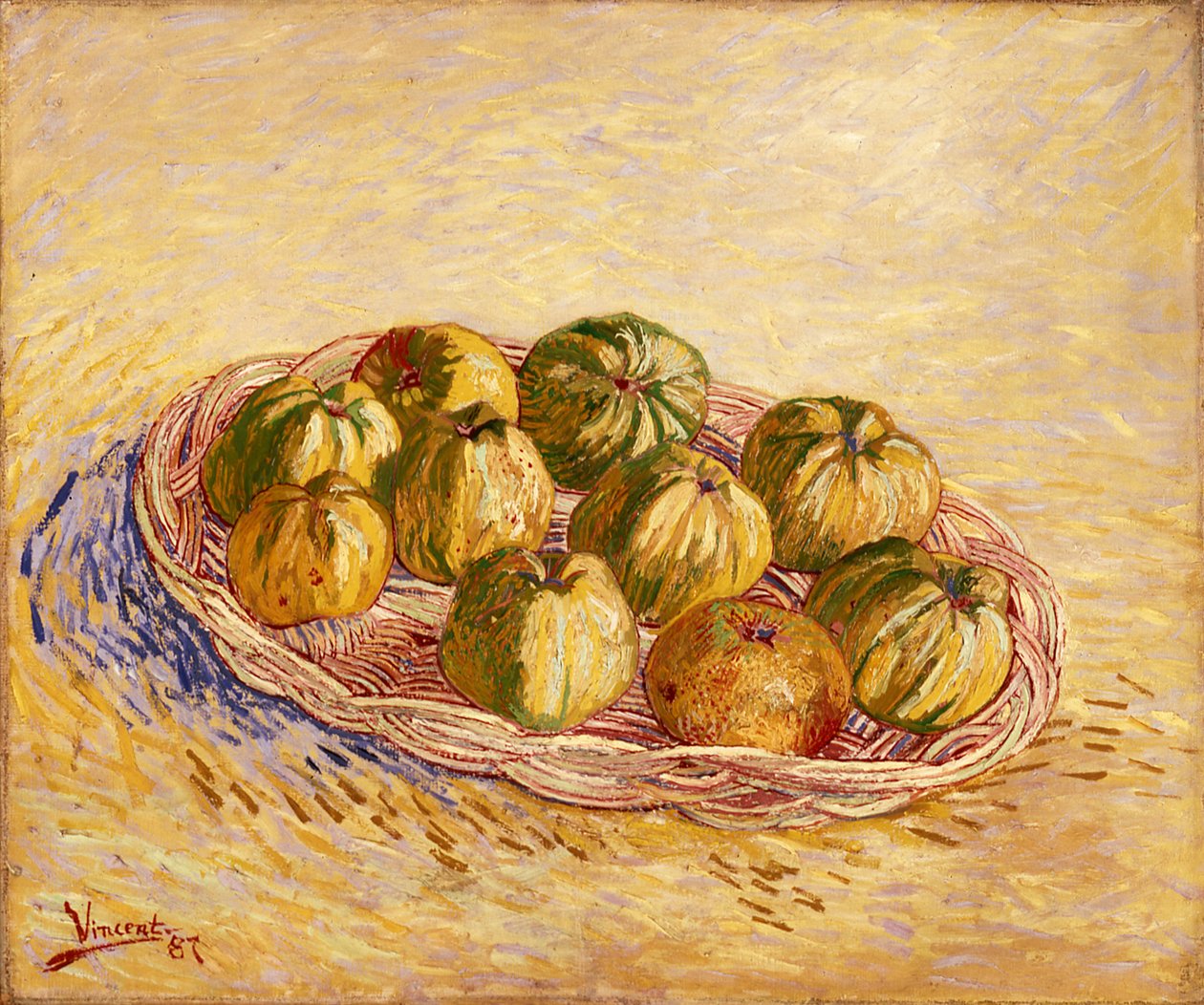 bodegón cesta de manzanas de Vincent van Gogh