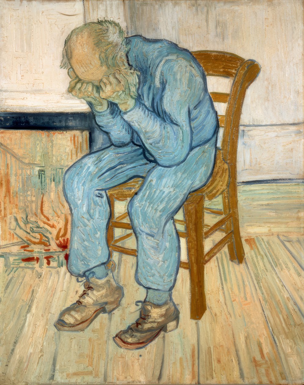 Hombre viejo afligido de Vincent van Gogh