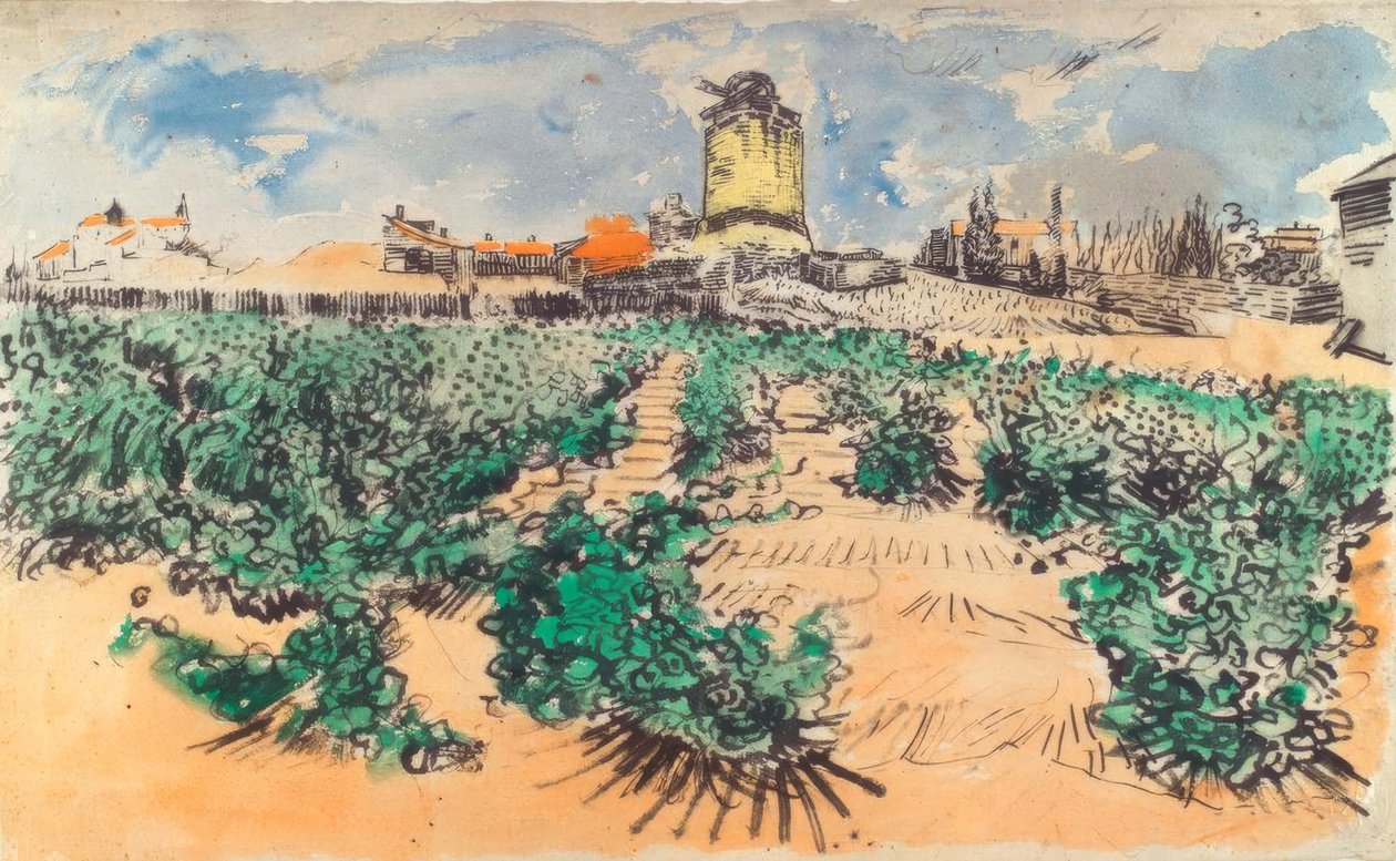Van Gogh / Molino de A. Daudet Fontvieille de Vincent van Gogh