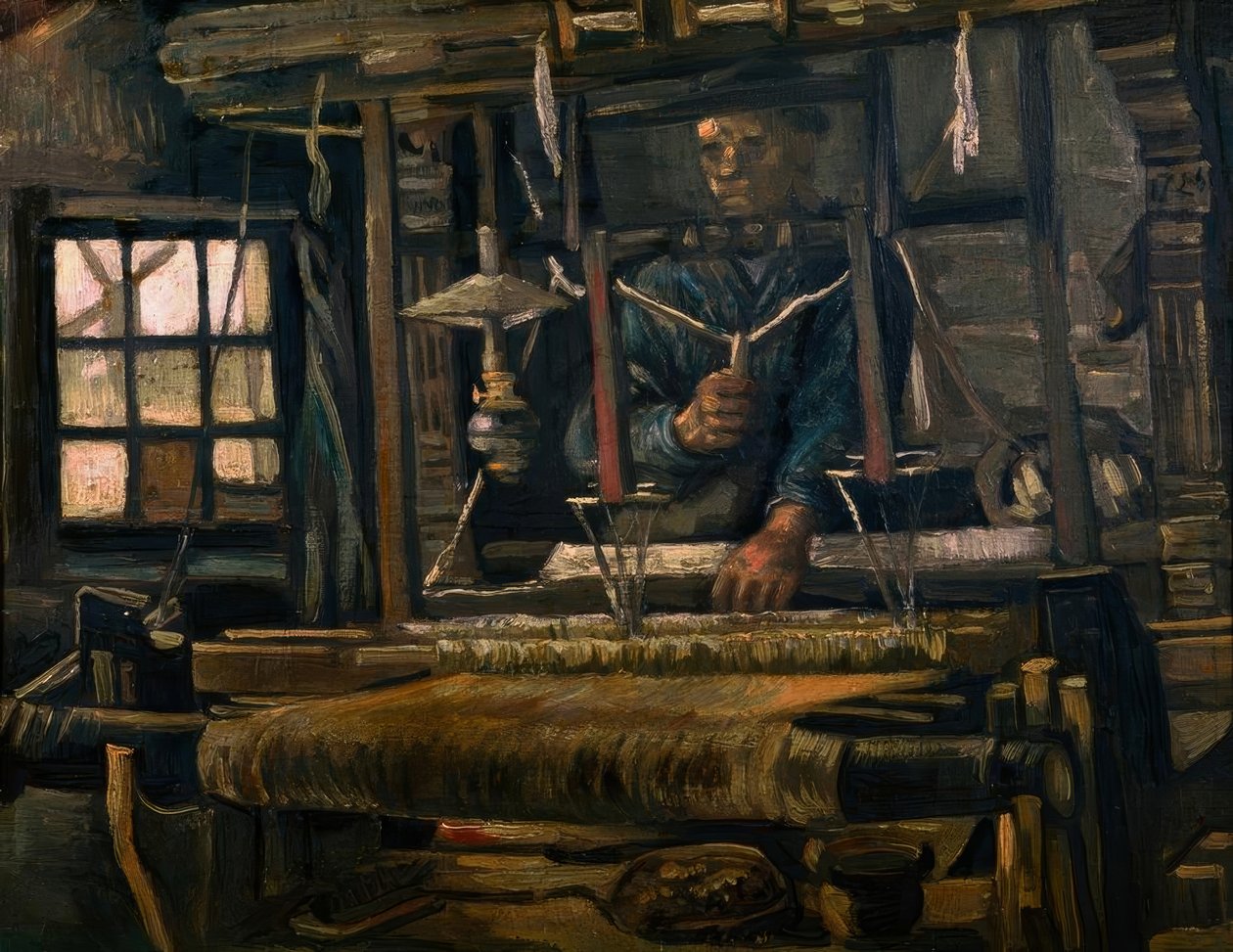 Tejedor en el telar de Vincent van Gogh