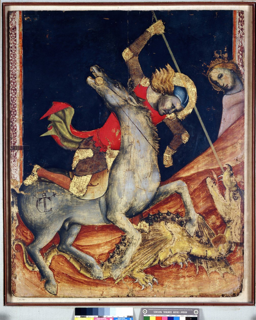 San Jorge matando al dragón de Vitale da Bologna