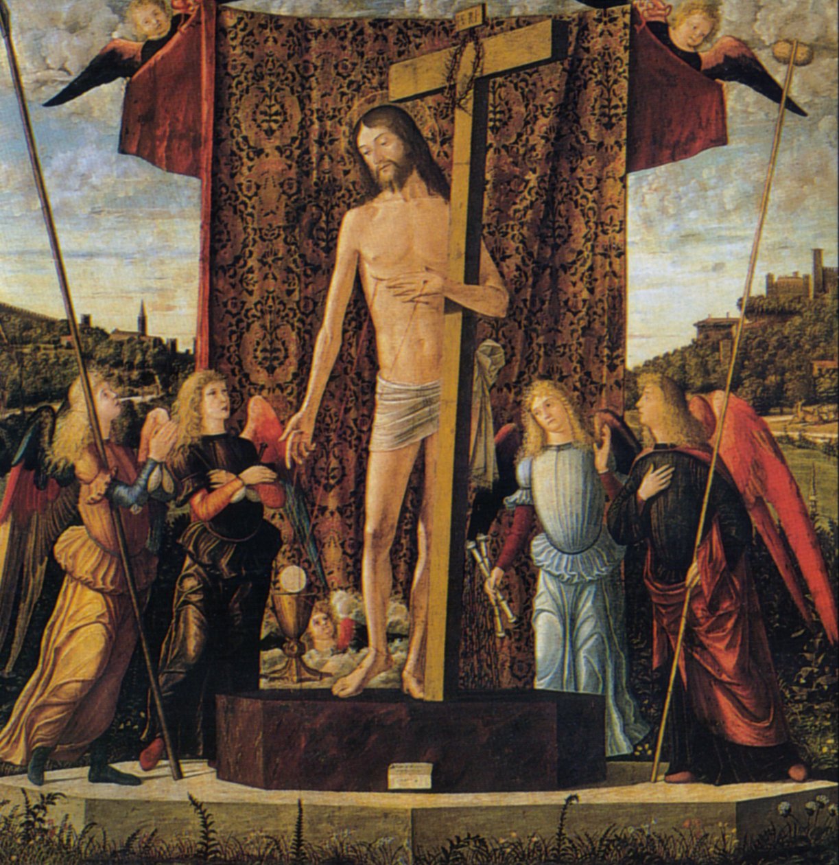 Cristo entre cuatro ángeles con los instrumentos de la Pasión de Vittore Carpaccio