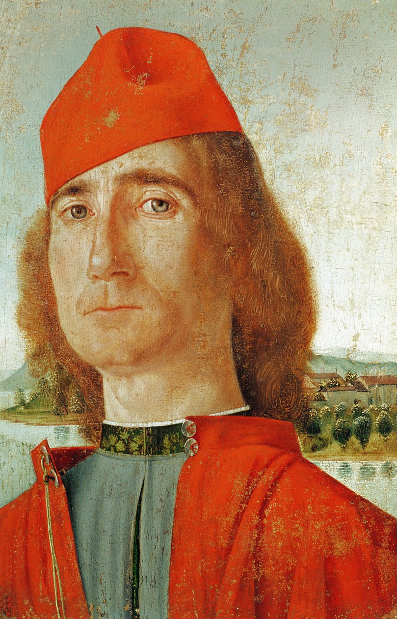 Hombre con boina roja, 1492 de Vittore Carpaccio