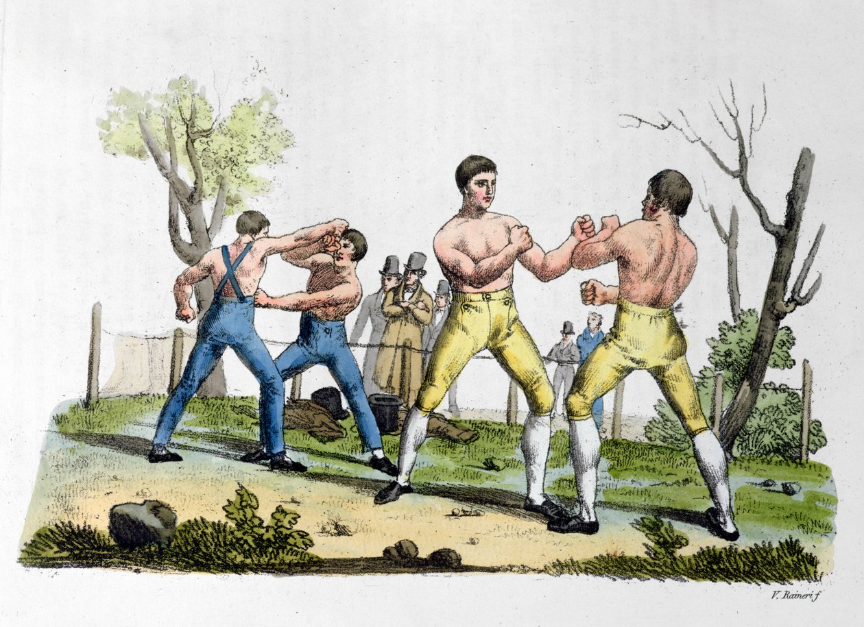 Boxeo en Inglaterra, ilustración de 