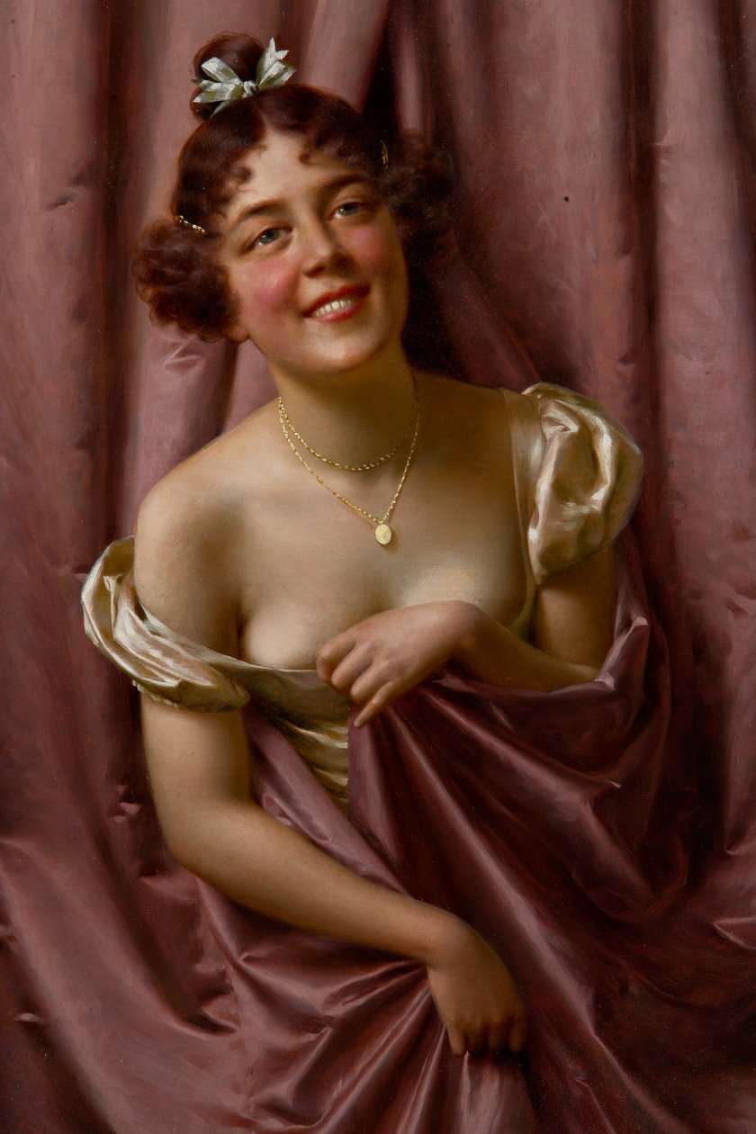 Dama de púrpura (óleo sobre lienzo) de Vittorio Reggianini