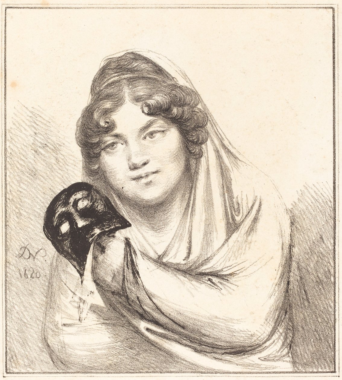 Niña con una máscara de Vivant Denon