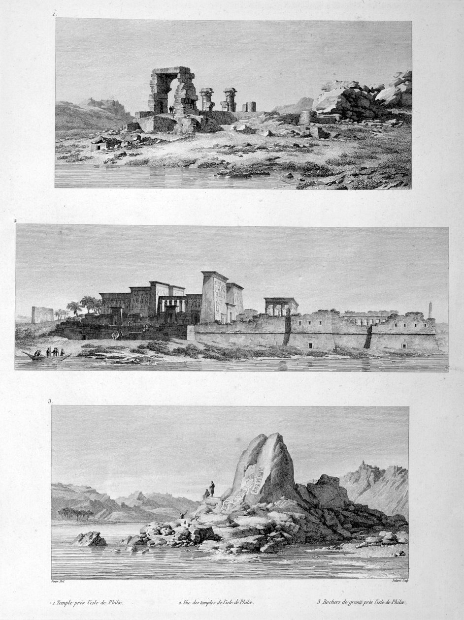 Templos en Ruinas en Philae, Egipto de Vivant Denon