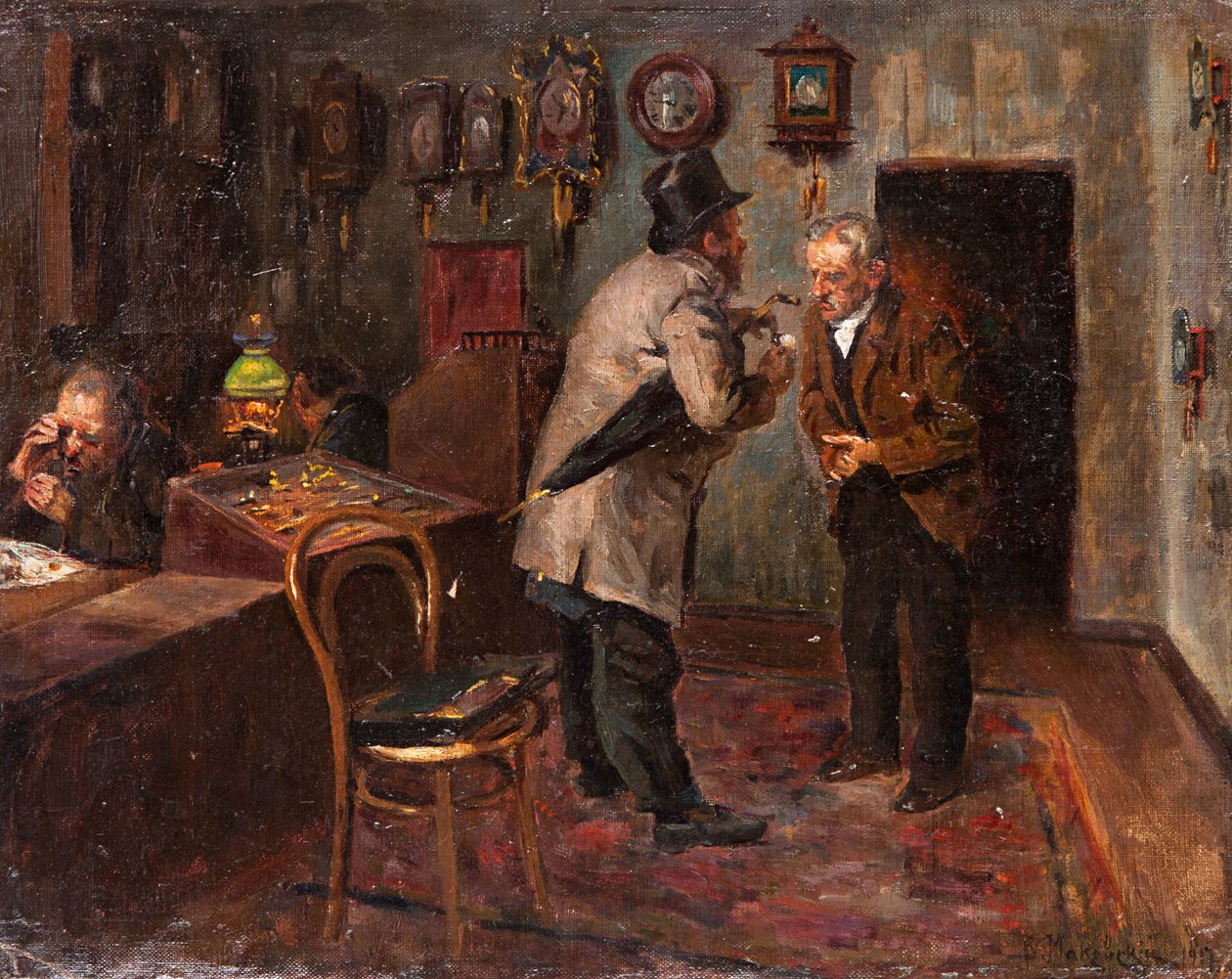 En la joyería, 1917 de Vladimir Egorovic Makovsky