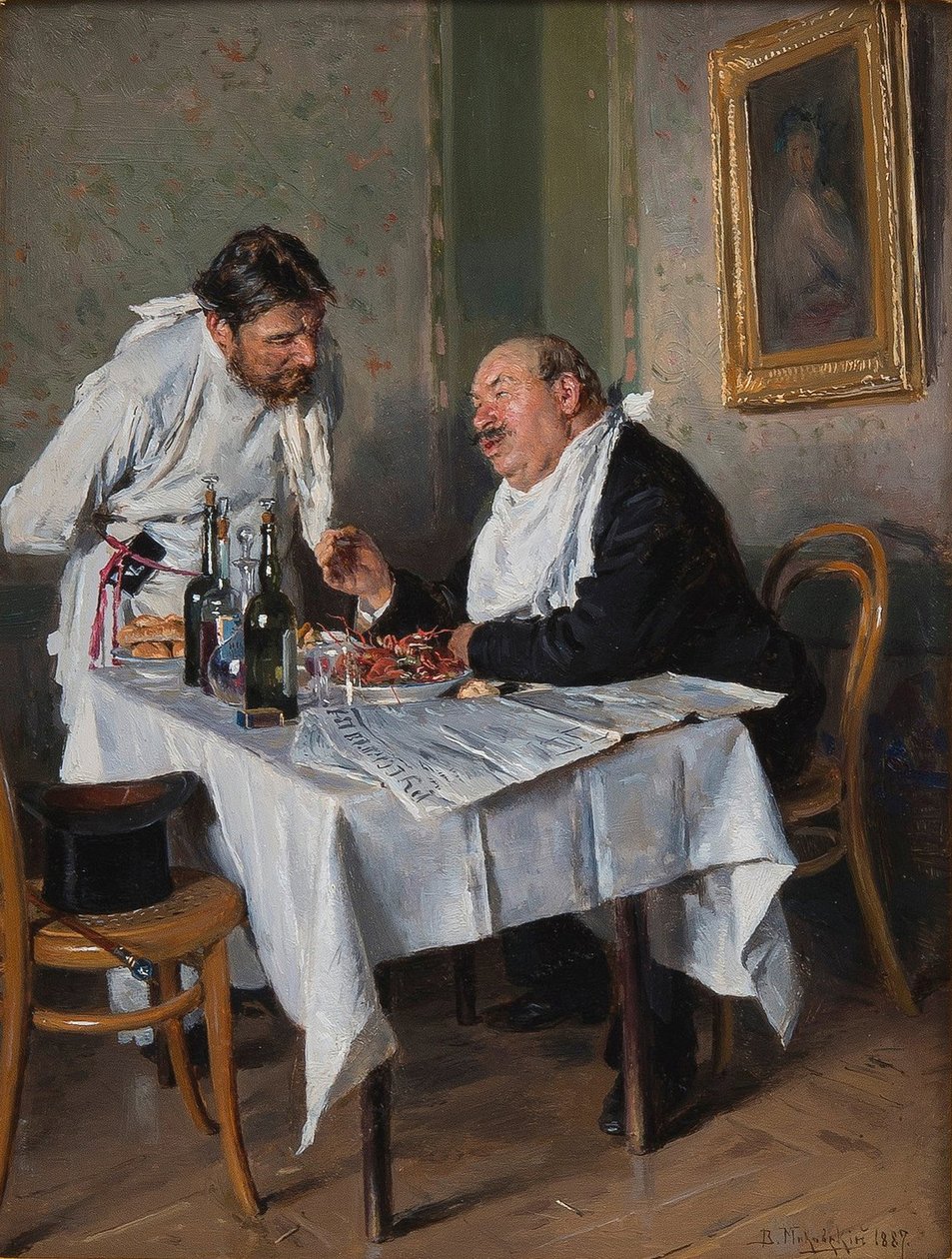 En un restaurante, 1887 de Vladimir Egorovic Makovsky