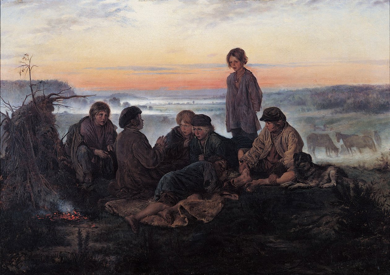 El Claro de Bezhin, 1869 de Vladimir Egorovic Makovsky