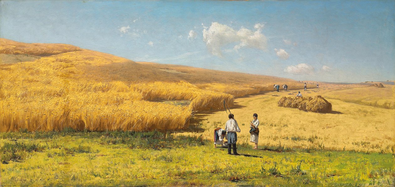 Cosecha en Ucrania, 1880 de Vladimir Orlovsky