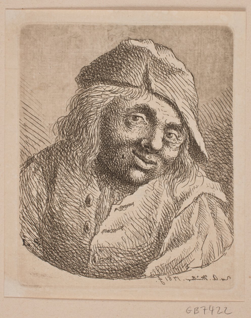 Retrato de un campesino de W.A. Müller