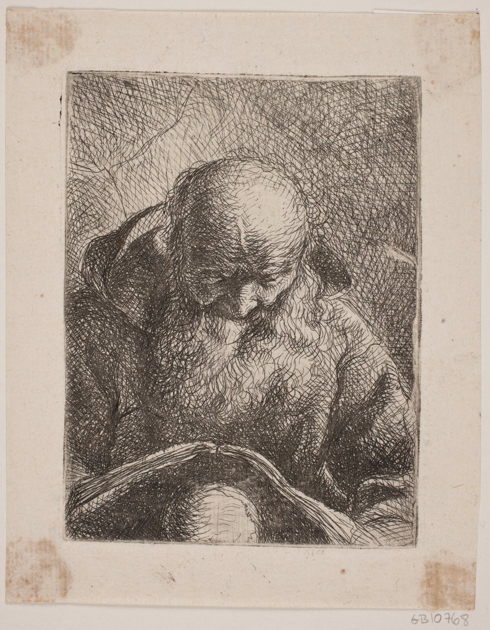 Hombre viejo leyendo de W.A. Müller