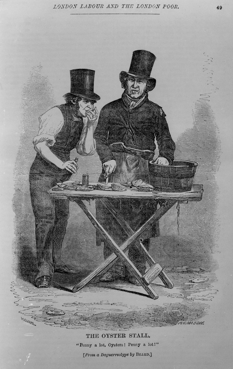 El puesto de ostras de W.H. Mason