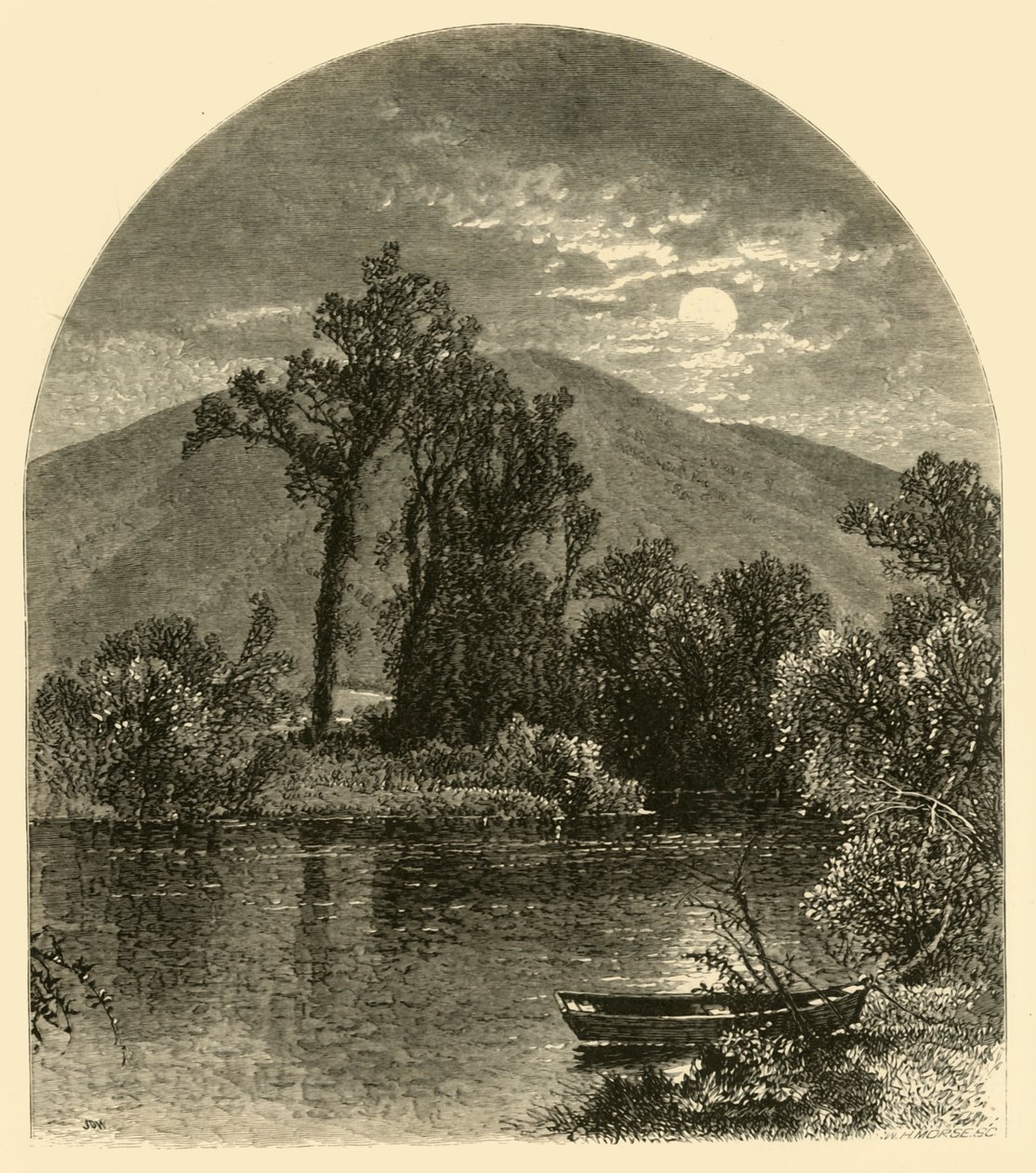 Río Hoosac, North Adams, 1874 de W.H. Morse
