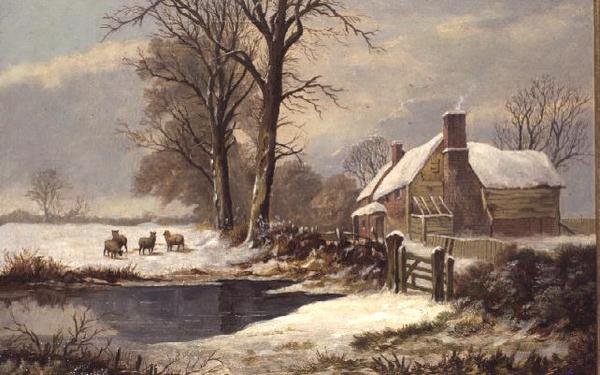 Escena de invierno de W. Cartwright
