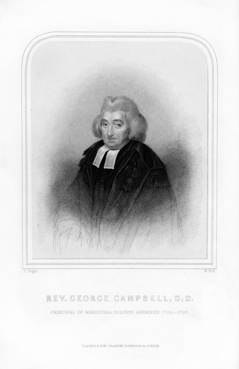 George Campbell, filósofo de la Ilustración escocesa, 1870 de W. Holl