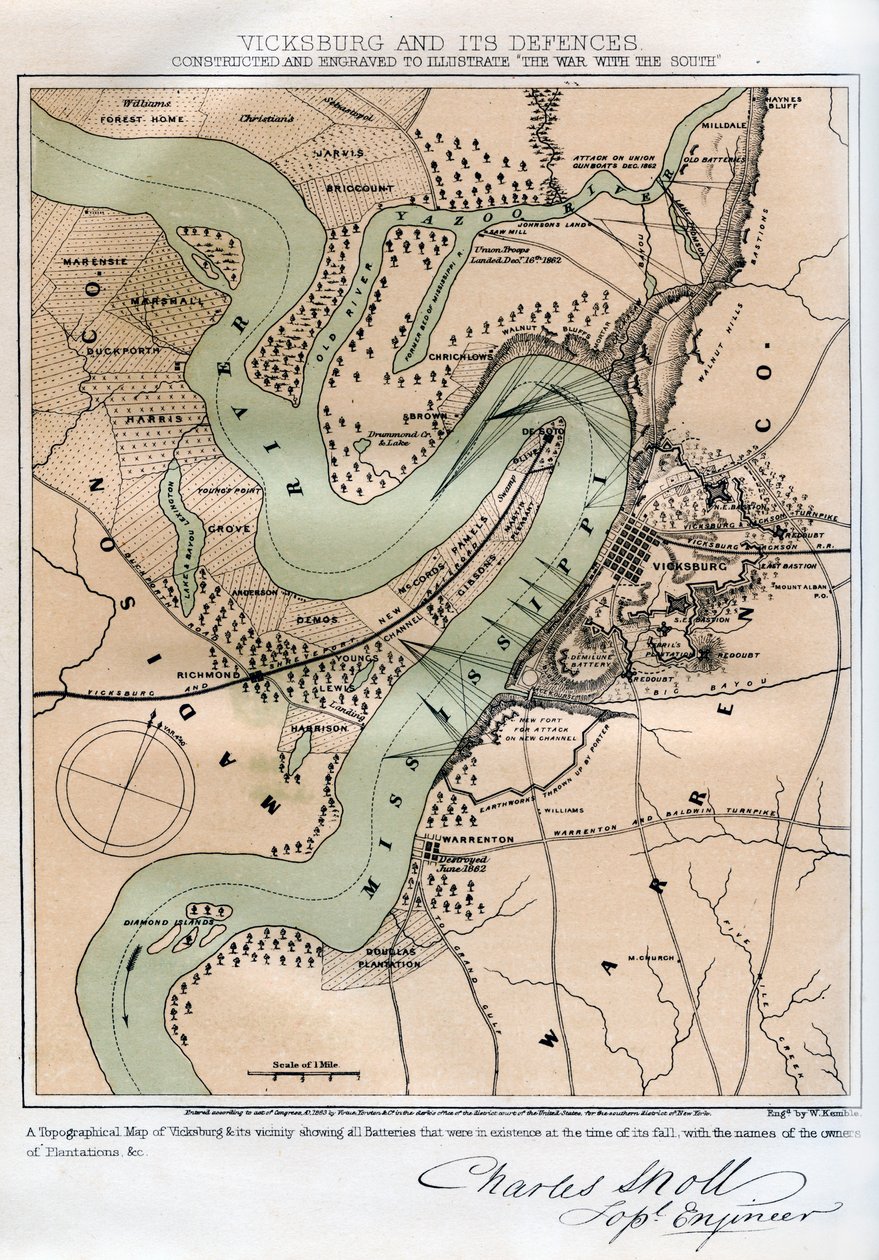 Vicksburg, Mississippi, y sus defensas, 1862-1867 de W Kemble