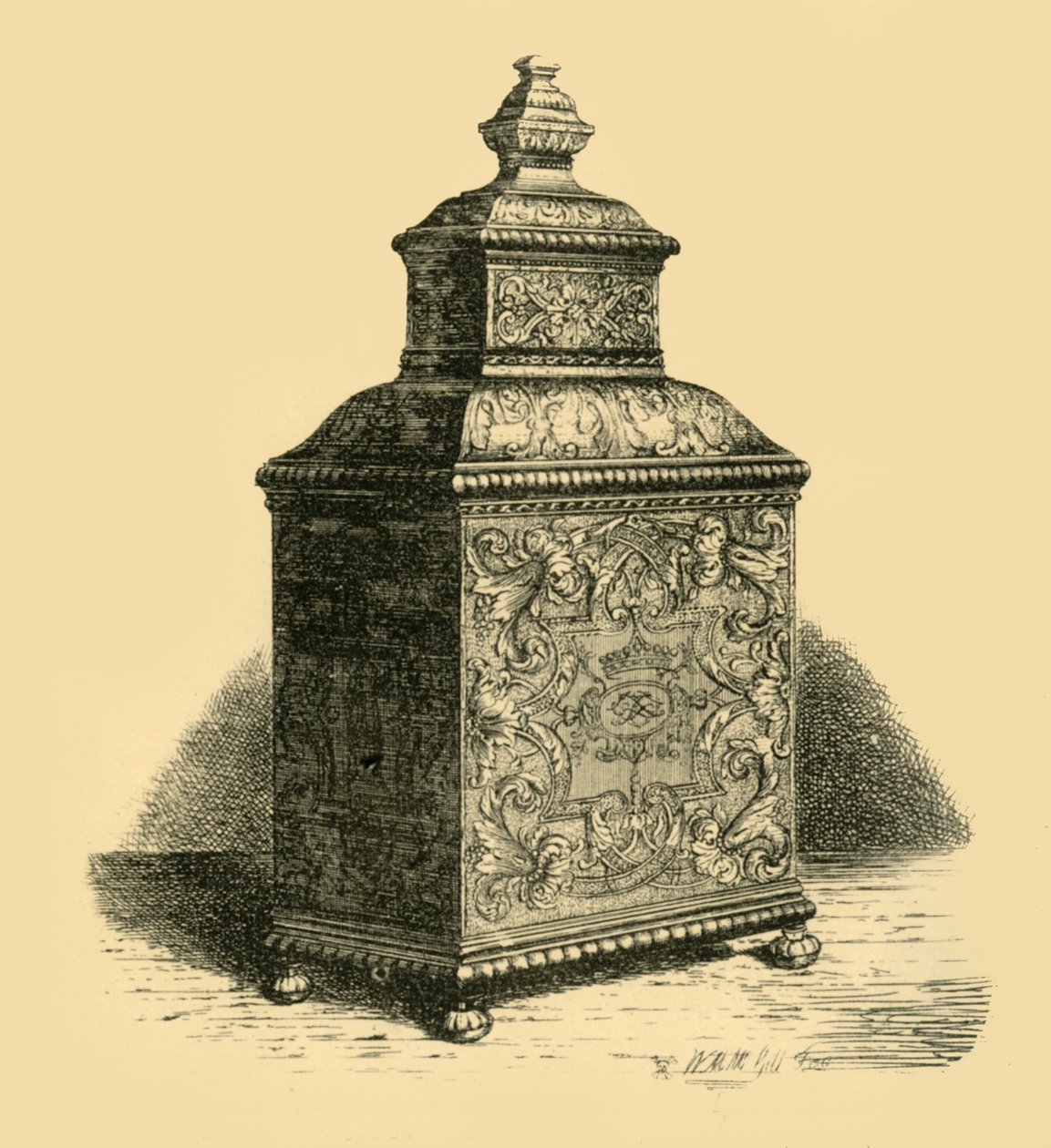 Caja de té de plata, 1716, 1881 de W. M. McGill