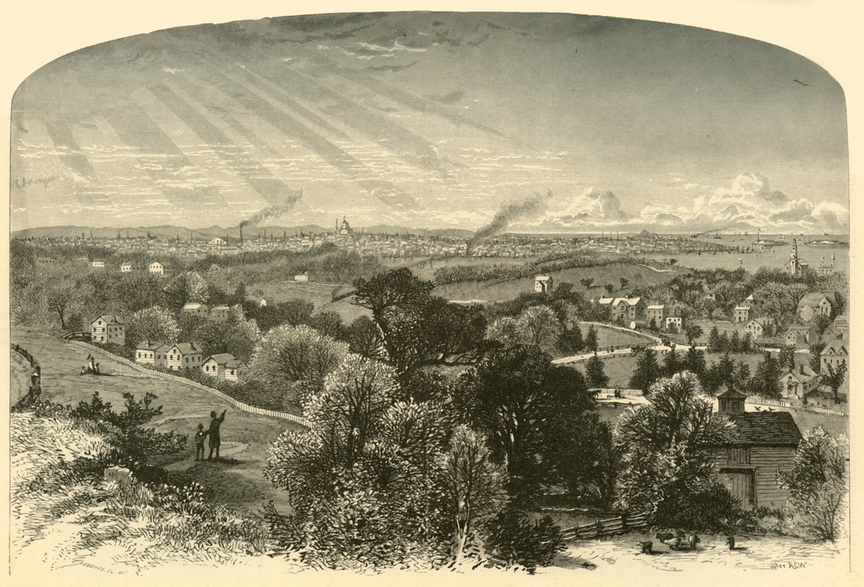 Boston, desde Mount Bowdoin de W. Roberts
