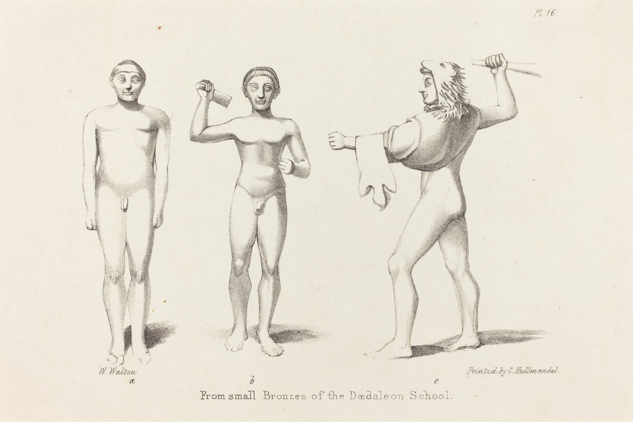 Figuras dedálicas de bronces de W. Walton after John Flaxman