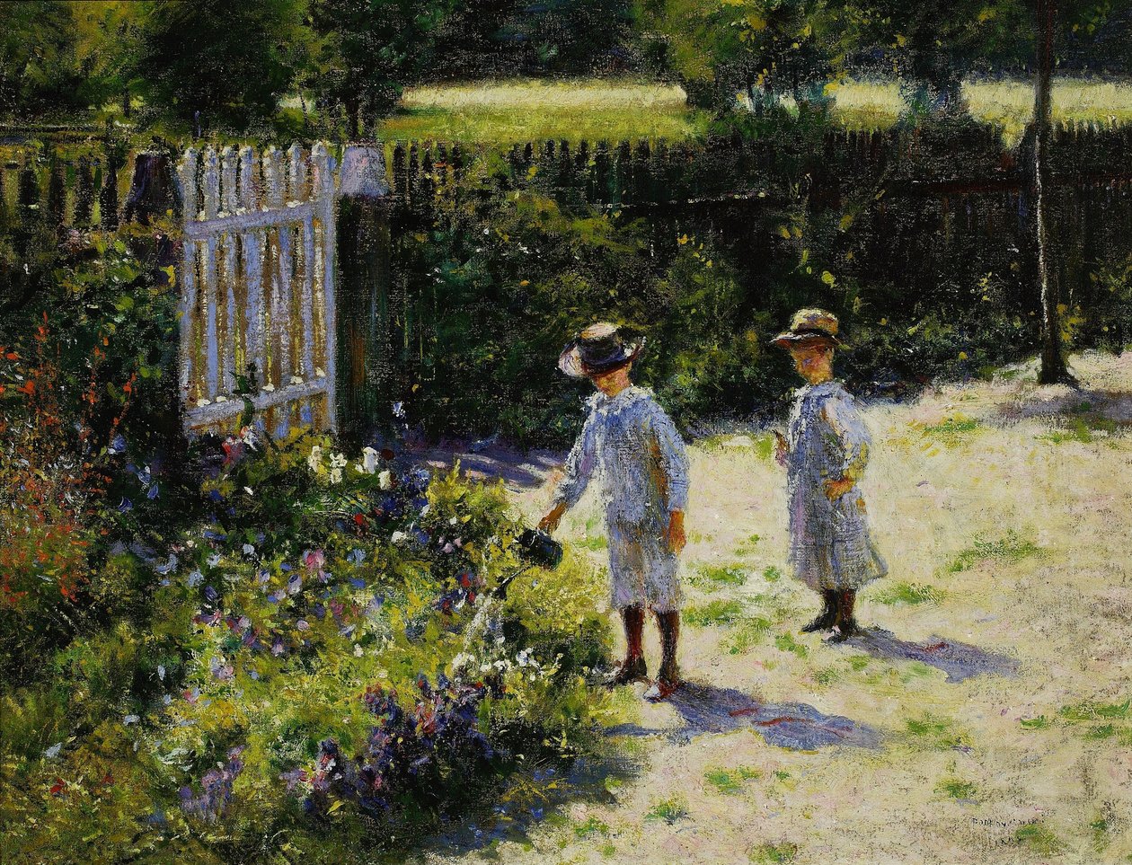 Niños en el jardín de Władysław Podkowiński