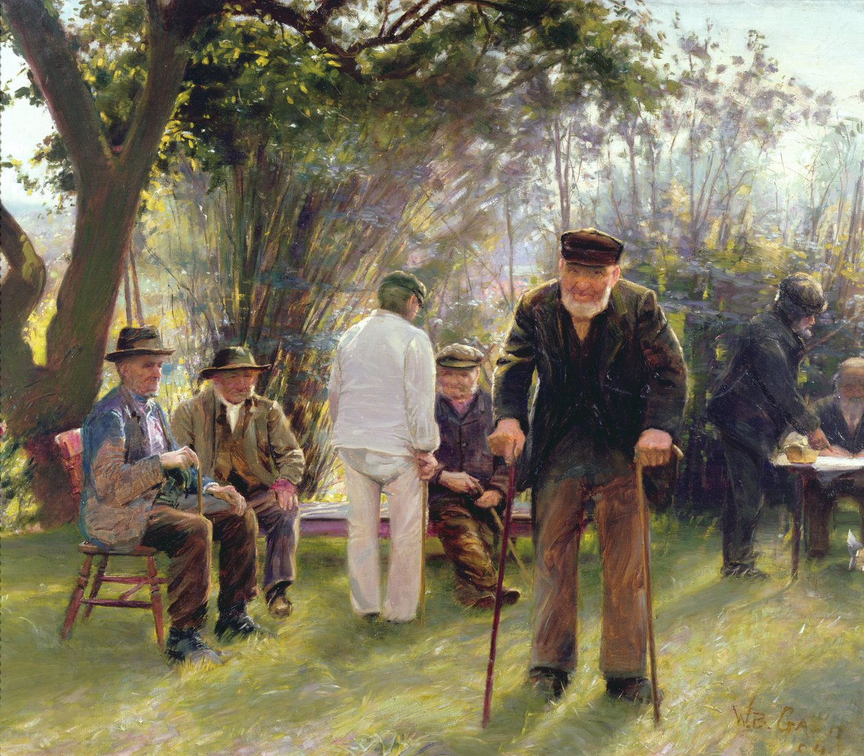 Hombres mayores en Rockingham Park, 1904 de Walter Bonner Gash
