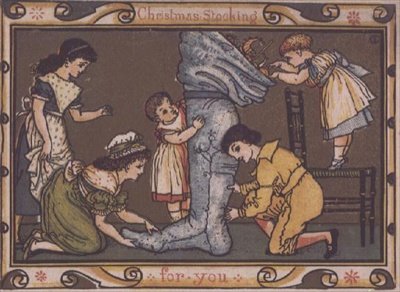 Diseño de tarjeta de Navidad de Walter Crane