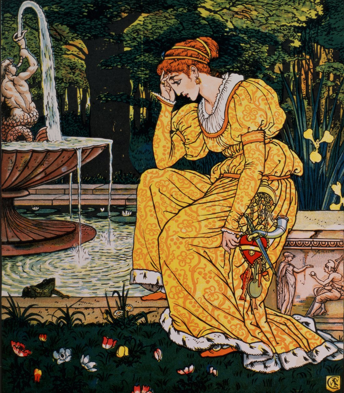 El Príncipe Rana y la Doncella, pub.1874 (ilustración) de Walter Crane