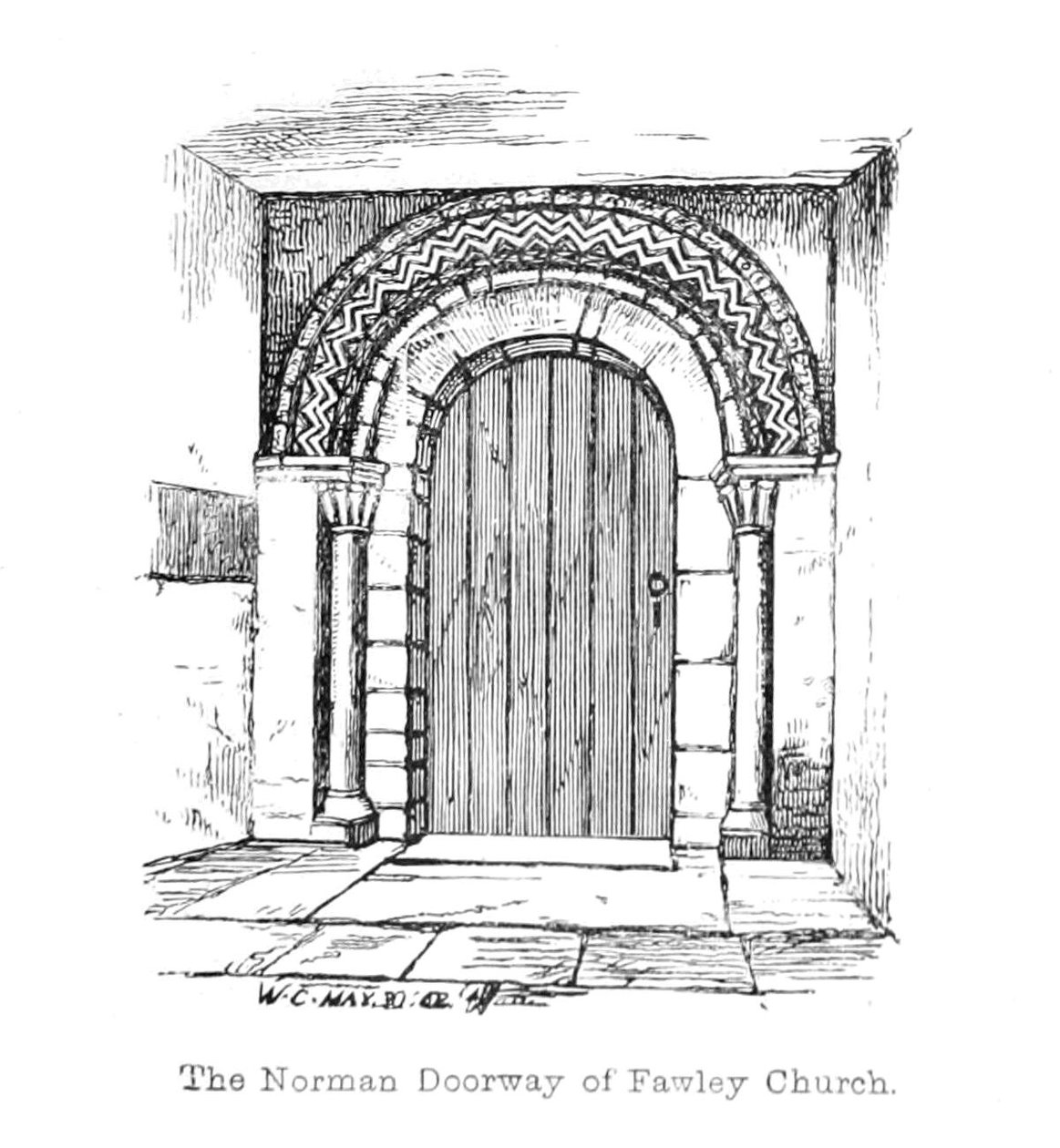 Puerta Normanda en la Iglesia de Fawley de Walter Crane