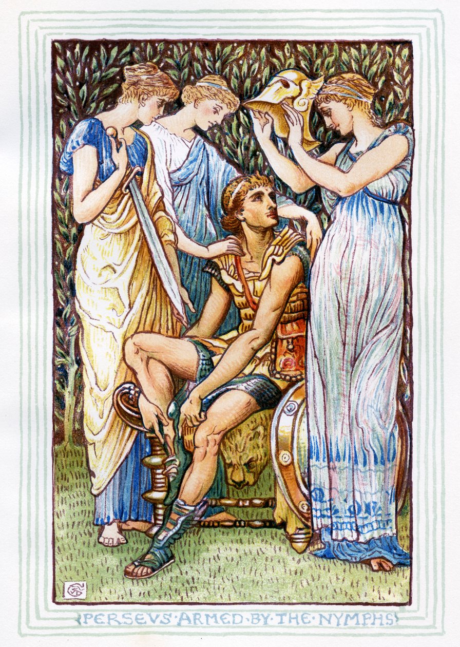Perseo y las ninfas de Walter Crane