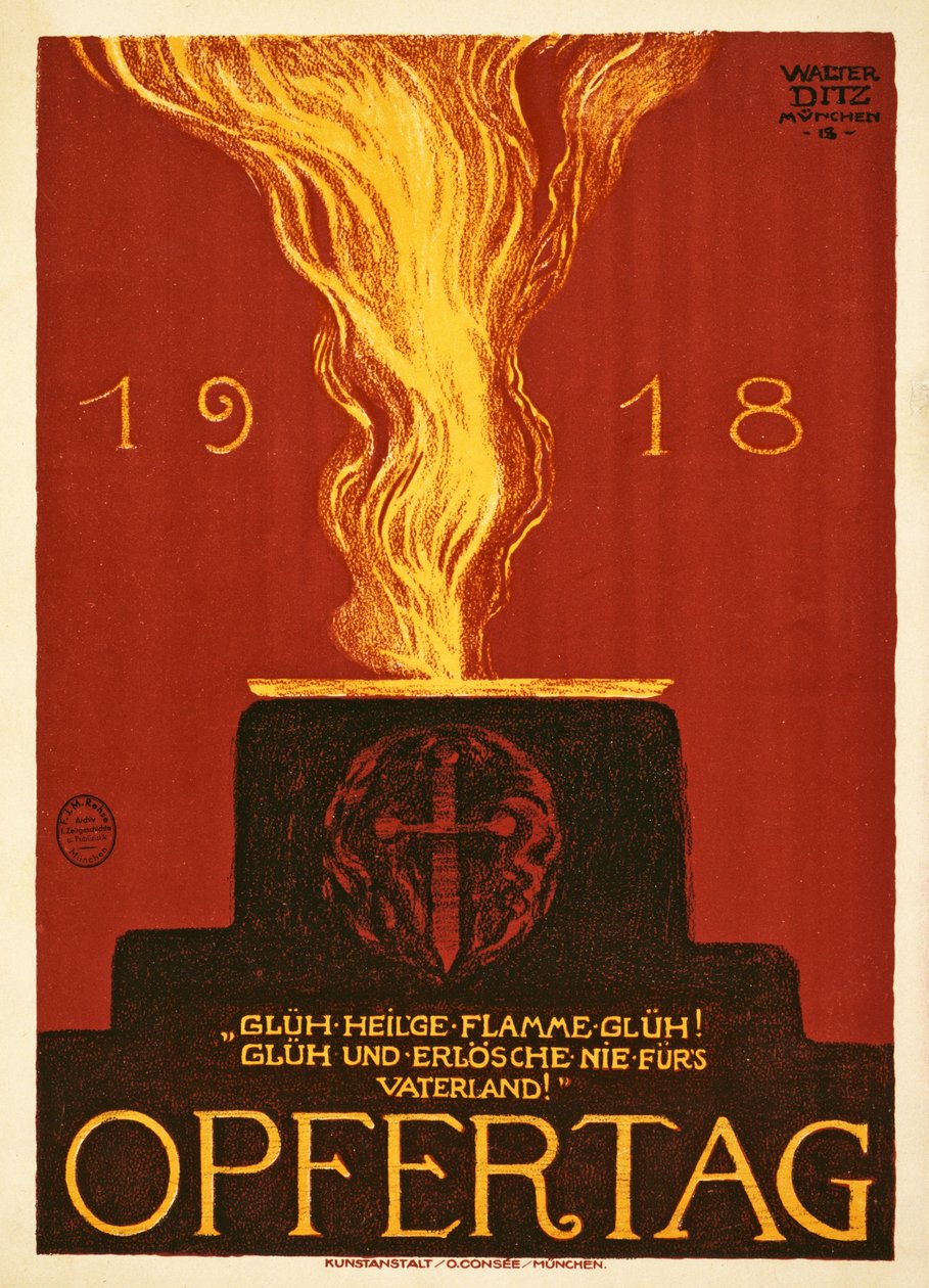 Día de sacrificio, 1918, pub. Múnich, 1918 de Walter Ditz