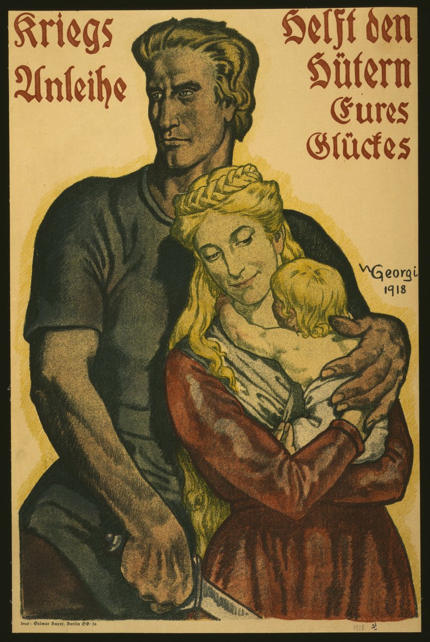 Los préstamos de guerra ayudan a los guardianes de tu felicidad, 1918 de Walter Georgi