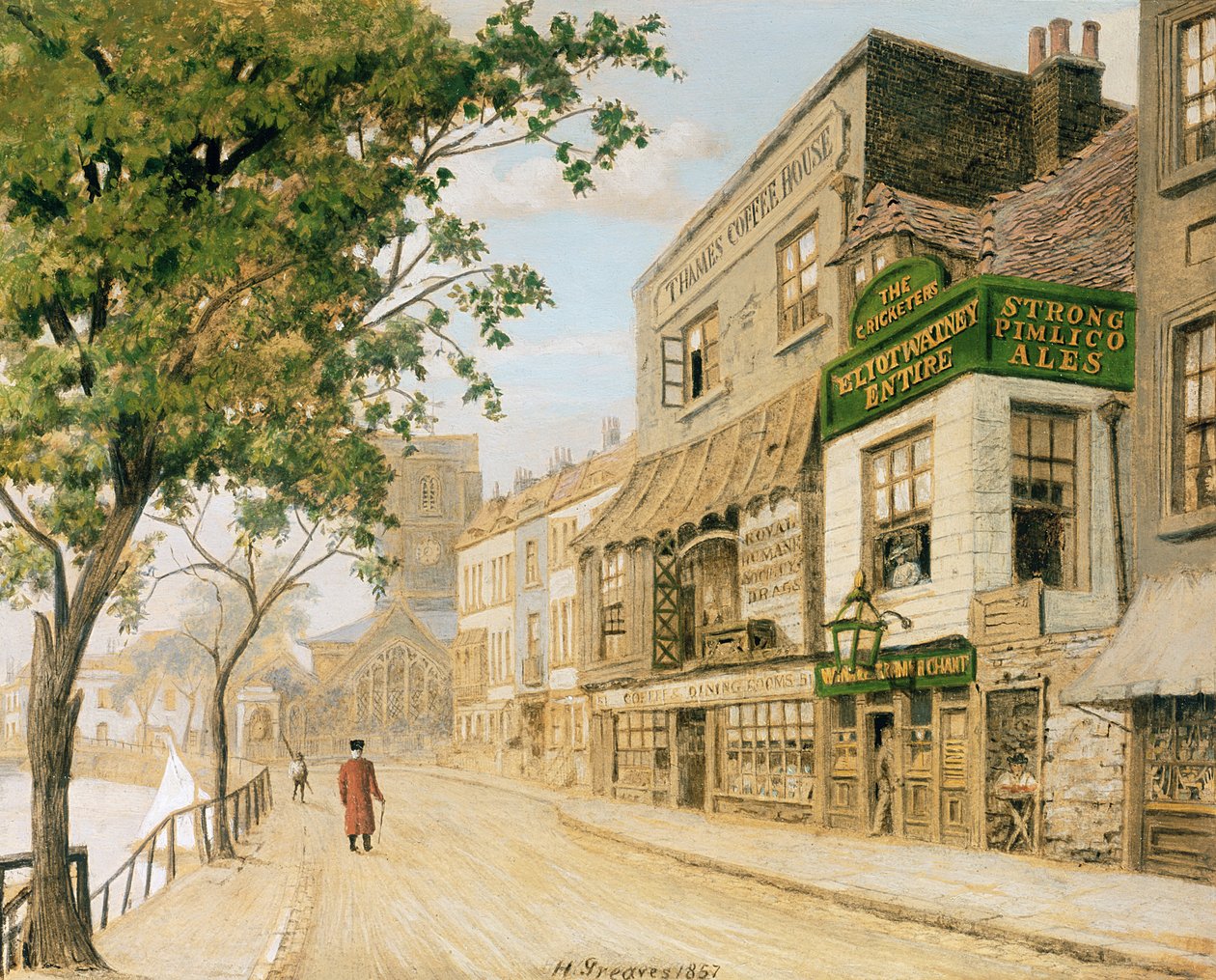 Cheyne Walk, Chelsea, 1857 de Walter Greaves