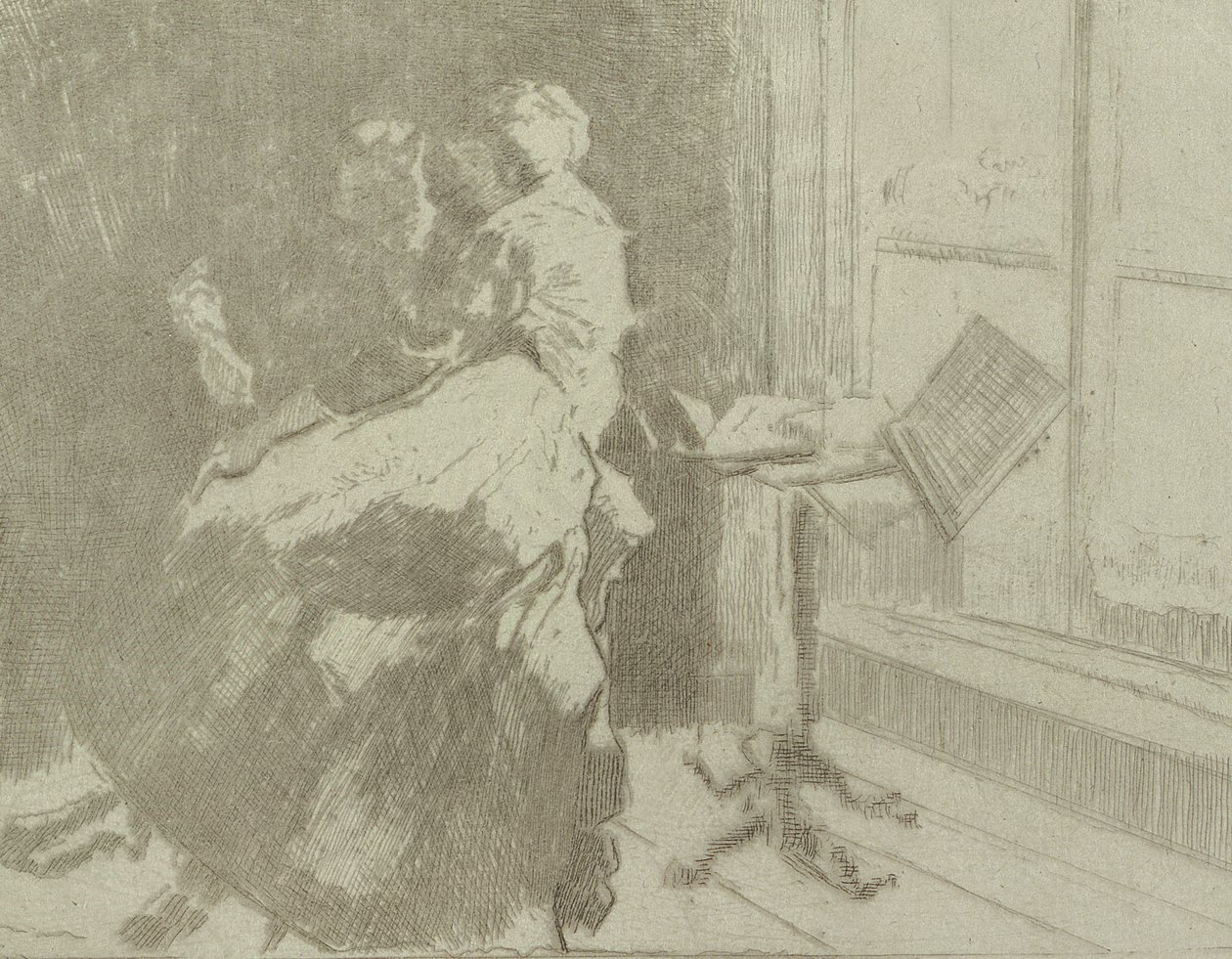 Mujer de Letras, 1915 (prueba de grabado) de Walter Richard Sickert